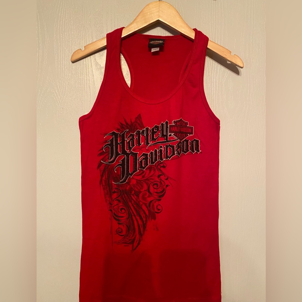 Harley-Davidson Vibrant Red Sleeveless Top